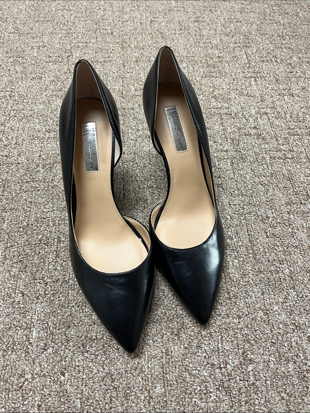 INC International Concepts Black Pointed-Toe D'Orsay Pumps